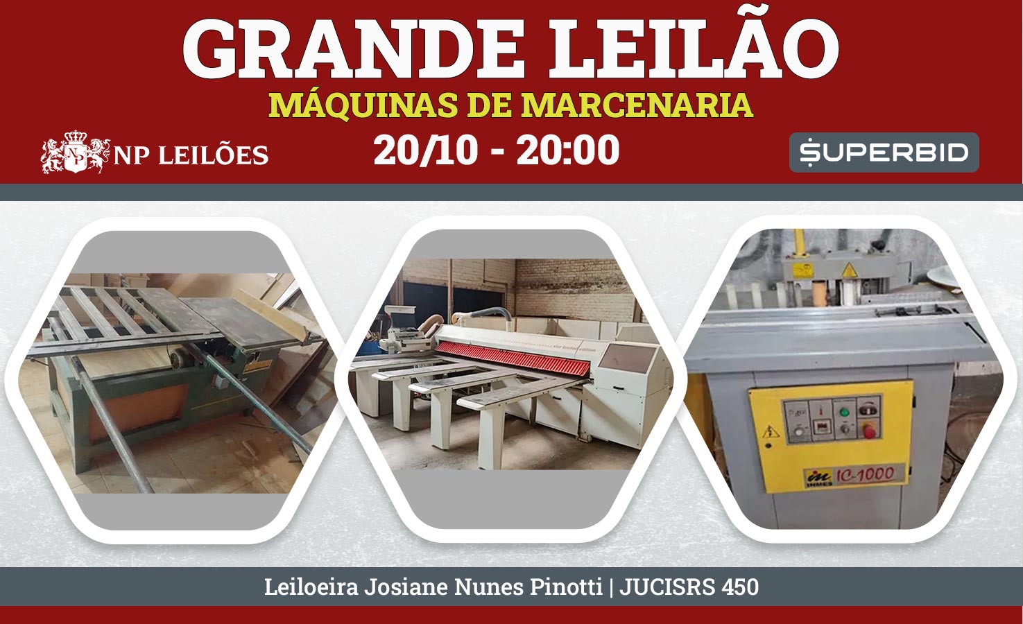 GRANDE LEILÃO DE MÁQUINAS E EQUIPAMENTOS