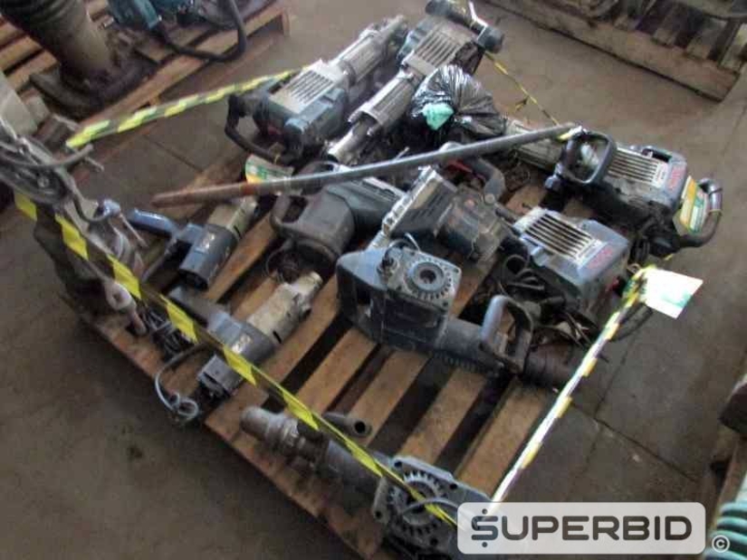 BASE ELETROMAGNÉTICA, MARTELETE PERFURADOR, FURADEIRA ELÉTRICA E OUTROS, (12 PÇ.) (Ref.: JBY)