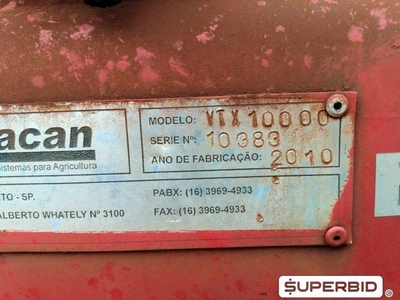 REBOQUE TRANSBORDO DE CANA PICADA TRACAN VTX 10.000, ANO: 2010, SÉRIE: VTX10383 (Ref.: 669)