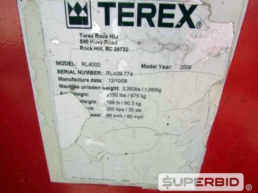 TORRE DE ILUMINAÇÃO Á DIESEL TEREX RL4000, ANO: 2008, SÉRIE: RL409-774 E SUCATA DE TORRE DE ILUMINAÇÃO TEREX RL4000, (02 PÇ.) (Ref.: JEL)