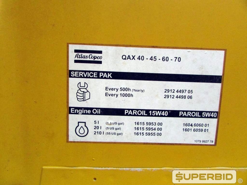 GRUPO GERADOR SILENCIADO DIESEL ATLAS COPCO QAX70 20,5/23 KVA (Ref.: FEW)