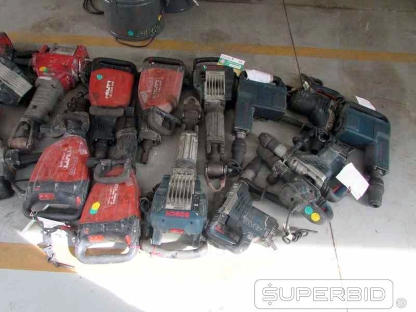 ROMPEDORES ELÉTRICO, DEMOLIDORES ELÉTRICO E MARTELETE PERFURADOR, (24 PÇ.) (Ref.: JDP)