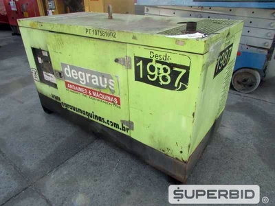 GRUPO GERADOR Á DIESEL PRAMAC GBL 30 25 - 40 KVA, ANO: 2007. (Ref.: JBB)