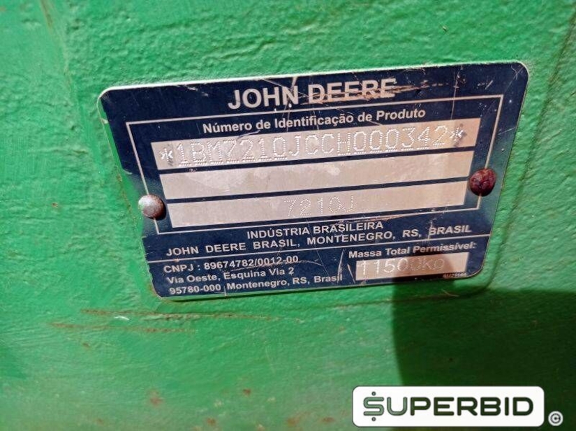 SUCATA DE TRATOR JOHN DEERE 7210J, ANO: 2012, CHASSI: 1BM7210JC (Ref.: RAK)