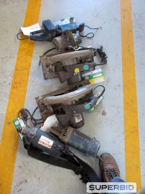 01 LIXADEIRA ELÉTRICA, 03 SERRAS CIRCULAR, 02 VIBRADORES DE CONCRETO PORTÁTIL BOSCH (Ref.: PAB)