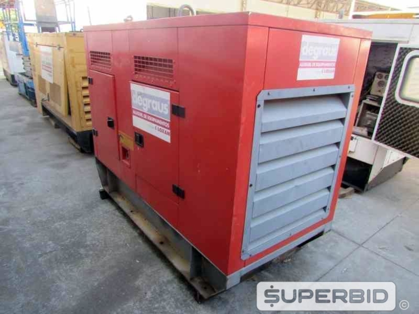 GRUPO GERADOR Á DIESEL STEMAC ST55 50 KVA, ANO: 2011, SÉRIE: 0055015711. (Ref.: JBE)