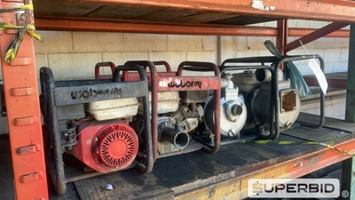 3 MOTORES VIBRADORES 5,5HP 4 TEMPOS A GASOLINA E 2 BOMBAS CENTRÍFUGAS HONDA 2" E 3 " (Ref.: ID)