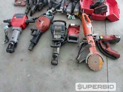 PERFURATRIZ DIAMANTADA, TESOURA FACA ELÉTRICA, CANALETEIRA ELÉTRICA, PISTOLA FINCA PINO E OUTROS, (20 PÇ.) (Ref.: JDQ)