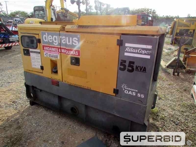 GRUPO GERADOR Á DIESEL ATLAS COPCO QAX45 50 KVA. (Ref.: JDS)