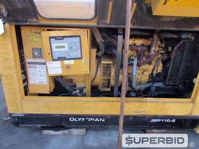 GRUPO GERADOR Á DIESEL OLYMPIAN GEP110-2 125 KVA, ANO: 2010. (Ref.: JBD)