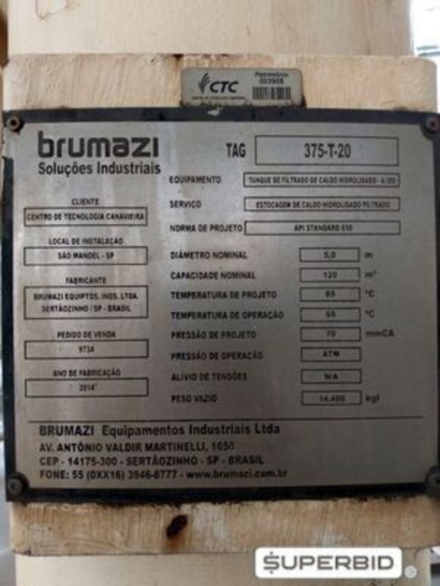 PLANTA DE DEMONSTRAÇÃO PARA PRODUÇÃO DE ETANOL 2G DE CANA-DE-AÇÚCAR BAGAÇO, ANO 2014, CAP. 03 MI DE L/ANO (Ref.: RAA/ RBA/ RCA/ RDA/ REA/ RFA)