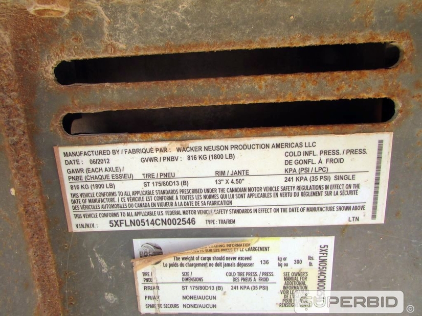 TORRE DE ILUMINAÇÃO WACKER NEUSON LTN6, 2012, SÉRIE: 5XFLN0514CN002546 (Ref.: FEX)