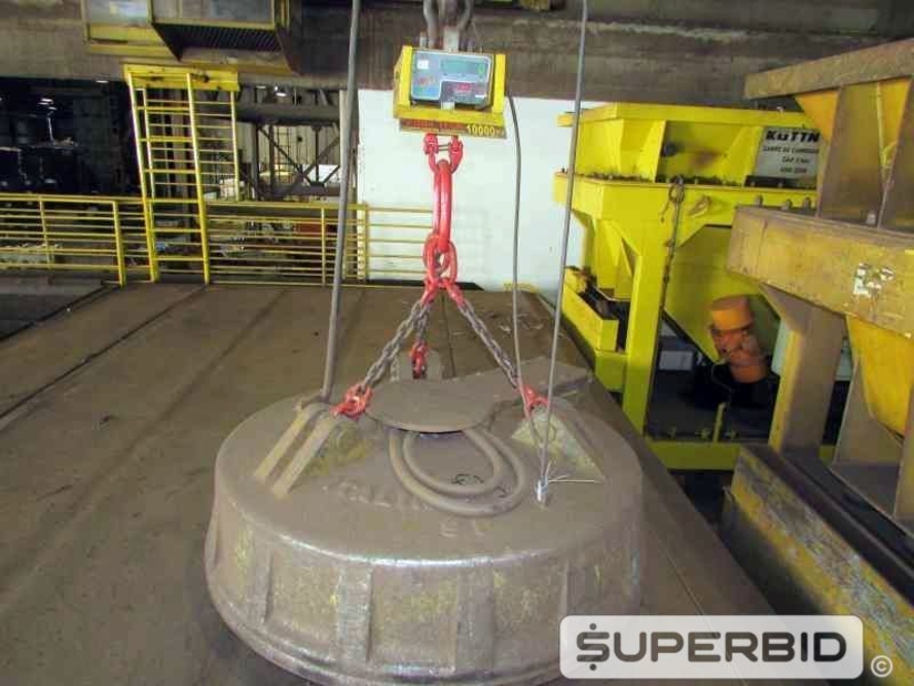 1 PONTE ROLANTE DEMAG, CAP. 6,3 TON E 1 ELETROIMÃ ITALINDUS (Ref.: 12734-10)