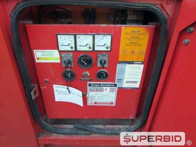 GRUPO GERADOR Á DIESEL STEMAC ST55 50 KVA, ANO: 2011, SÉRIE: 0055015711. (Ref.: JBE)