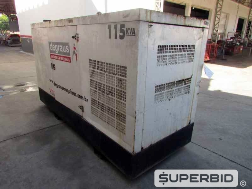 GRUPO GERADOR Á DIESEL PRAMAC 100 - 115 KVA. (Ref.: JBA)