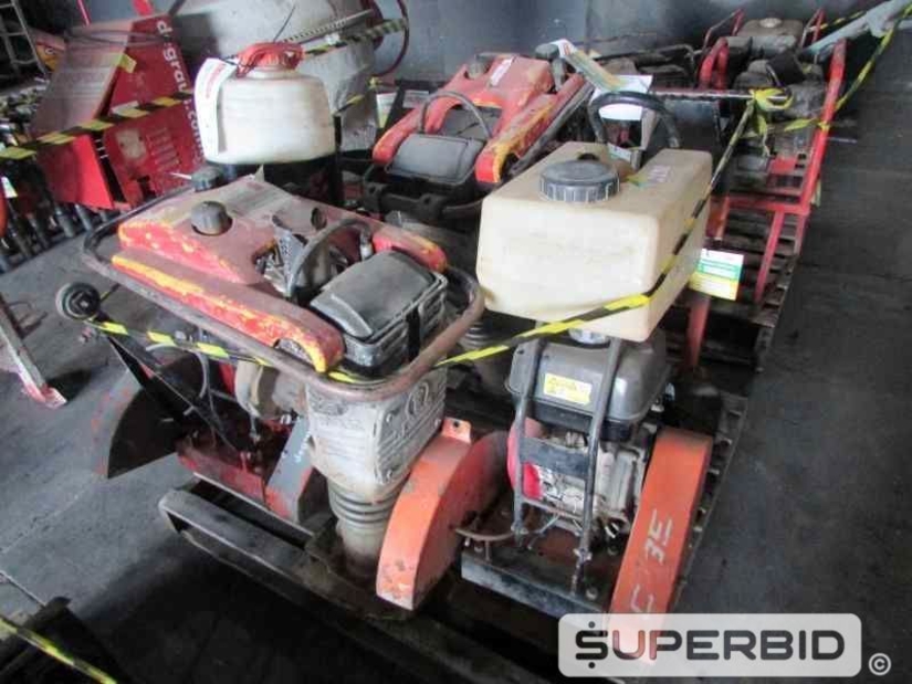 CORTADORA DE PISO NORTON C13E 13CV E COMPACTADOR SOLO WACKER NEUSON, (04 PÇ.) (Ref.: JCI )