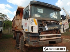 CAMINHÃO BASCULANTE SCANIA P124CB8X4NZ 420 (BATIDO), 2007, Placa FINAL 7 (PA),  (Ref.: CB 6018)