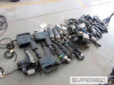 MARTELETE ELÉTRICO, SERRA CIRCULAR, PLAINA, LIXADEIRA, VIBRADOR DE CONCRETO E OUTROS, (30 PÇ.) (Ref.: JDO)