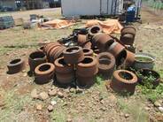 SUCATA DE 900 KILOS DE CAMPANA DE FREIO DE FERRO. (Ref.: JL)