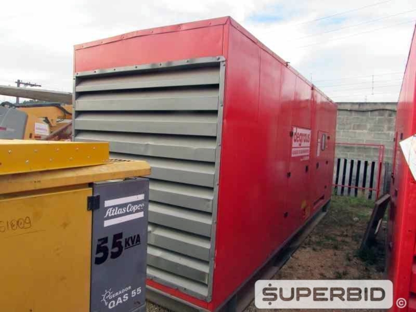 GRUPO GERADOR Á DIESEL STEMAC ST500 500 KVA, ANO: 2009, SÉRIE: 0500466009. (Ref.: JDV)