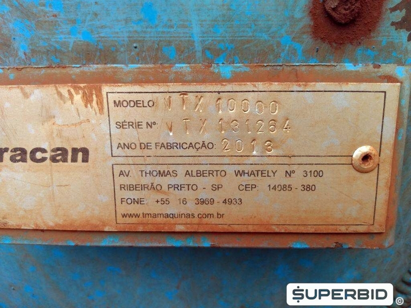REBOQUE TRANSBORDO DE CANA PICADA TRACAN VTX 10.000, ANO: 2013, SÉRIE: VTX131264 (Ref.: 1417)