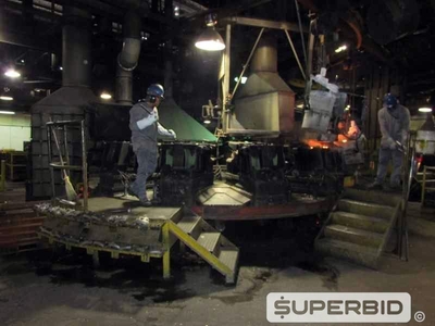 CARROSSEL PARA FUNDIÇÃO FABRICAÇÃO PRÓPRIA PARA MOLDAGEM DE PEÇAS EM FERRO GUSA E AÇO COM QUEIMADOR E EXAUSTORES (Ref.: Carrossel 4)