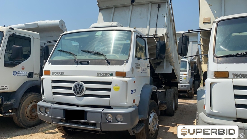CAMINHÃO BASCULANTE VOLKSWAGEN 31-260 E TRUCK 6x4, 2007/2008, Placa FINAL 1 (RJ), (Ref.: IBX)