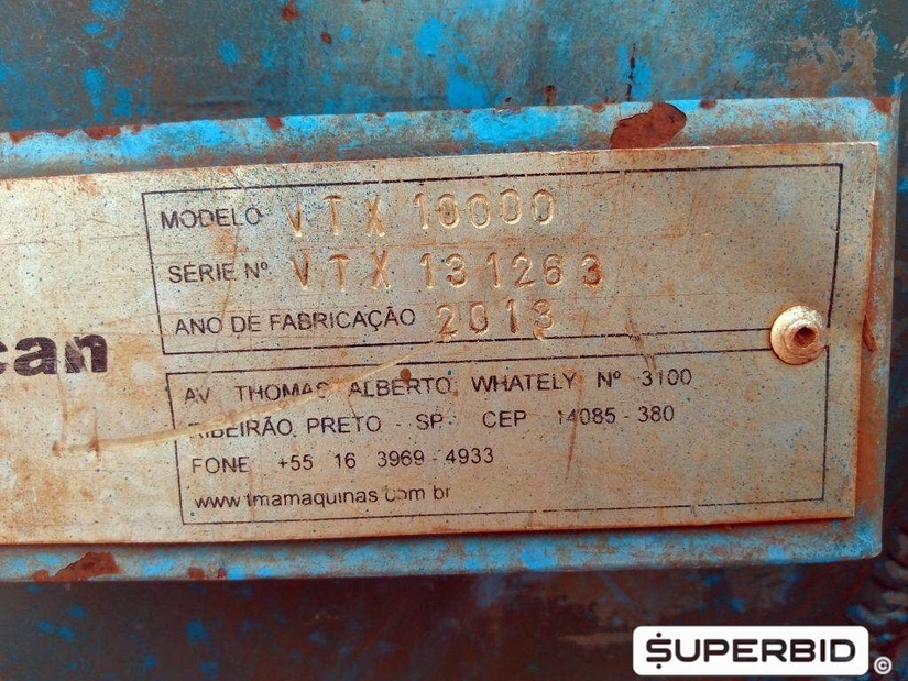 REBOQUE TRANSBORDO DE CANA PICADA TRACAN VTX 10.000, ANO: 2013, SÉRIE: VTX131263 (Ref.: 1416)