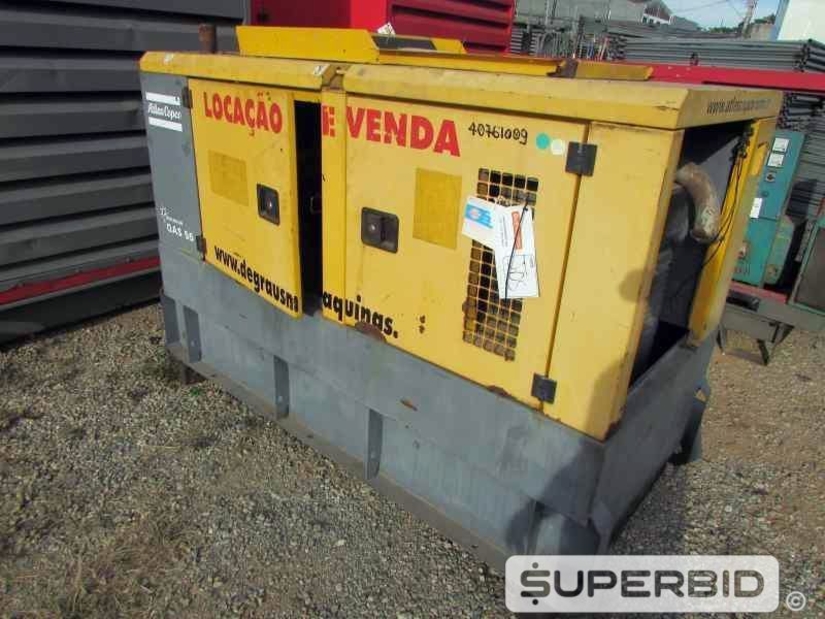 GRUPO GERADOR Á DIESEL ATLAS COPCO QAX45 50 KVA. (Ref.: JDS)