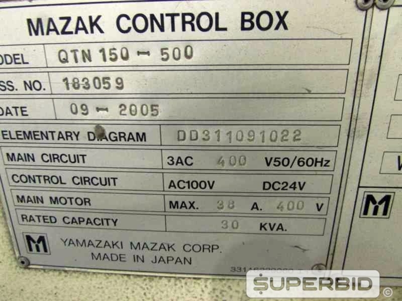 TORNO CNC MAZAK QTN150-500, ANO 2006, SÉRIE.: 183059 (Ref.: 829-12119)