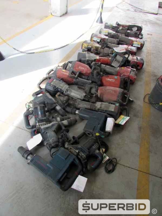 ROMPEDORES ELÉTRICO, DEMOLIDORES ELÉTRICO E MARTELETE PERFURADOR, (24 PÇ.) (Ref.: JDP)