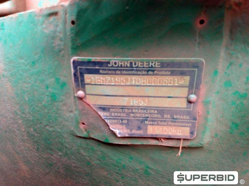 TRATOR DE PNEUS JOHN DEERE 7195J 4X4, ANO: 2013, SÉRIE: 1BM7195JTDH000581 (Ref: 1223)