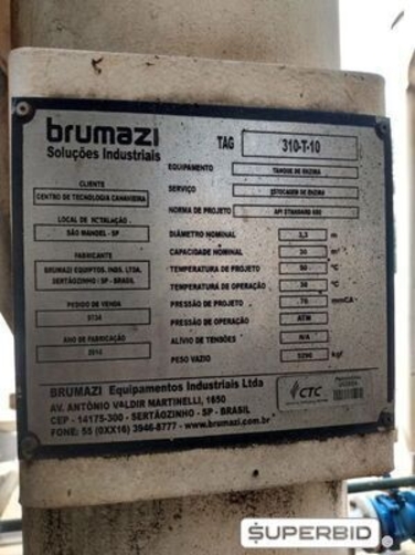 PLANTA DE DEMONSTRAÇÃO PARA PRODUÇÃO DE ETANOL 2G DE CANA-DE-AÇÚCAR BAGAÇO, ANO 2014, CAP. 03 MI DE L/ANO (Ref.: RAA/ RBA/ RCA/ RDA/ REA/ RFA)