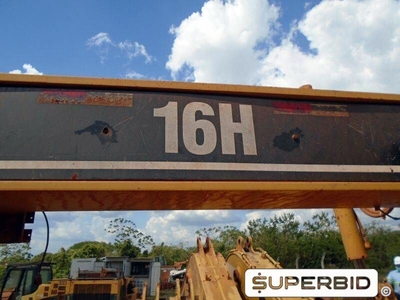 MOTONIVELADORA CATERPILLAR 16H, ANO: 2007, CAP: 1,5m³, SÉRIE: CAT0016HIATS00655 (Ref: PT 1001)