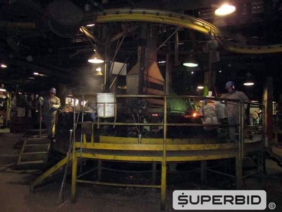 CARROSSEL PARA FUNDIÇÃO FABRICAÇÃO PRÓPRIA PARA MOLDAGEM DE PEÇAS EM FERRO GUSA E AÇO COM QUEIMADOR E EXAUSTORES (Ref.: Carrossel 4)