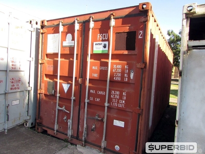 01 CONTAINER MARÍTIMO 20 PÉS, ANO: 1997, SÉRIE: FSCU303107-2. (Ref.: WMFZ_UM02)