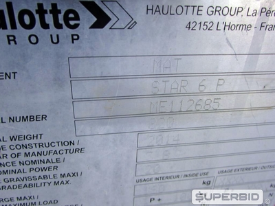 PLATAFORMA MASTRO VERTICAL HAULOTTE STAR 6, ANO: 2014, SÉRIE: ME 112685 (Ref: PCE/ 1073049)