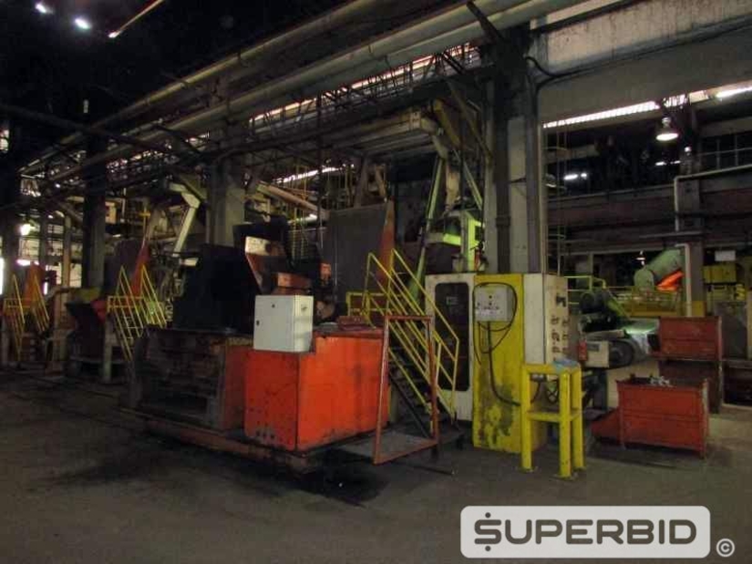 LINHA DE PRODUÇÃO JATEAMENTO COM 3 JATOS GRANALHA, ESTEIRA E CARRO CARREGADOR (Ref.: Linha Produção)