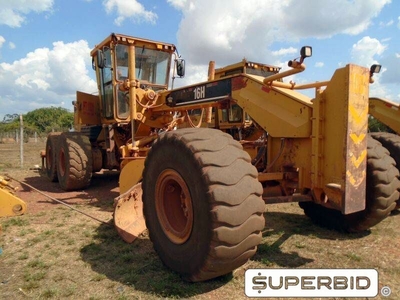 MOTONIVELADORA CATERPILLAR 16H, ANO: 2007, CAP: 1,5m³, SÉRIE: CAT0016HIATS00655 (Ref: PT 1001)