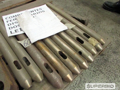 PEÇAS DE APLICAÇÃO EM VAGÕES FERROVIÁRIOS: PINO DO PIÃO (10 PÇS). (Ref.: V194_UM02)