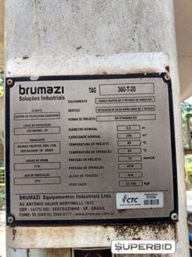 PLANTA DE DEMONSTRAÇÃO PARA PRODUÇÃO DE ETANOL 2G DE CANA-DE-AÇÚCAR BAGAÇO, ANO 2014, CAP. 03 MI DE L/ANO (Ref.: RAA/ RBA/ RCA/ RDA/ REA/ RFA)