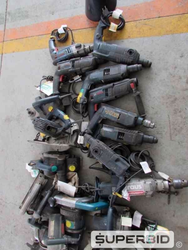 MARTELETE ELÉTRICO, SERRA CIRCULAR, PLAINA, LIXADEIRA, VIBRADOR DE CONCRETO E OUTROS, (30 PÇ.) (Ref.: JDO)