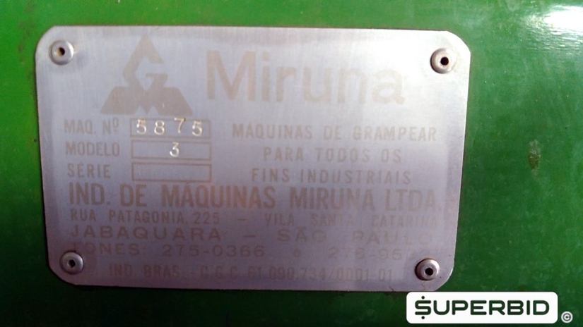 MAQUINA GRAMPEADORA COM MOTOR 0,50CV MIRUNA