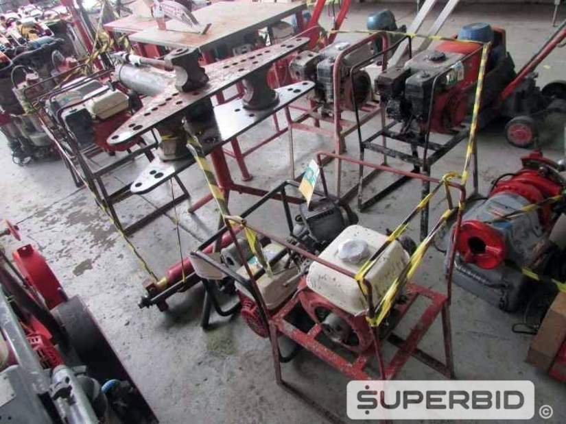 SERRA DE BANCADA, BOMBA CENTRIFUGA, CURVADOURA DE TUBOS E MOTOR DE ACIONAMENTO Á GASOLINA, (10 PÇ.) (Ref.: JCT)