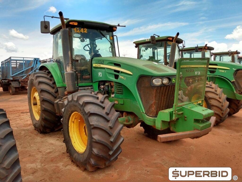 TRATOR DE PNEUS JOHN DEERE 7195J 4X4, ANO: 2013, SÉRIE: 1BM7195JTDH000628 (Ref: 1242)