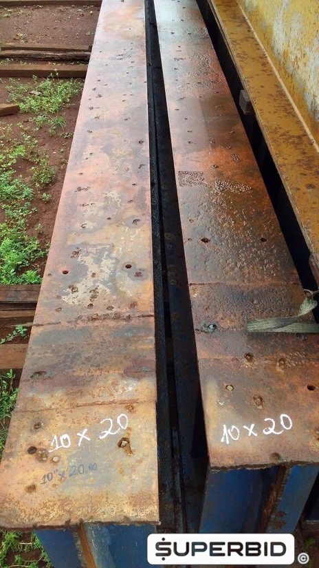 VIGAS AÇO CARBONO USADAS, SENDO COMPRIMENTO APROXIMADO 6 METROS (APROX. 5400 KGS) (PREÇO P/KG)