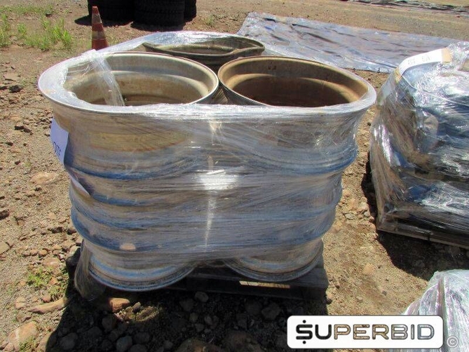 06 RODAS DE ALUMÍNIO ARO 8.25 x 22.5 E 03 RODAS DE FERRO ARO 7.50 x 22.5 (Ref.: D-34)