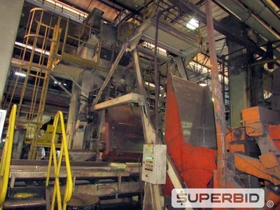 LINHA DE PRODUÇÃO JATEAMENTO COM 3 JATOS GRANALHA, ESTEIRA E CARRO CARREGADOR (Ref.: Linha Produção)