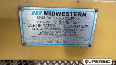 01 BOMBA TESTE HIDROSTÁTICO MIDWESTERN HTU-500, ANO: 2007, SÉRIE: 710135 (Ref.: IAS)