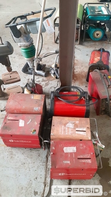 INVERSORAS DE SOLDA, ROÇADEIRA, COMPACTADOR DE SOLO WACKER NEUSON E FURADEIRA DE COLUNA, (11 PÇ.) (Ref.: JDH)